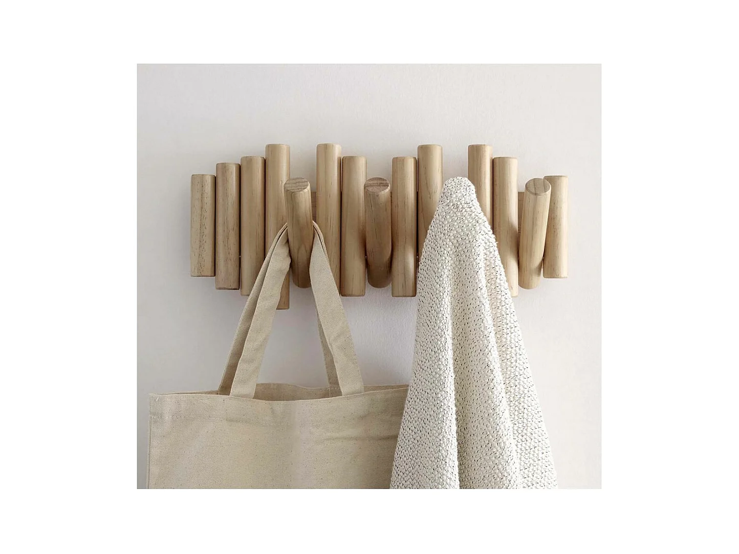 5-fach Kleiderhaken aus Holz "Hook"