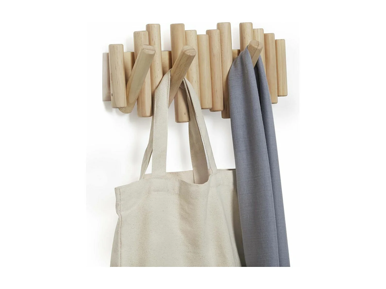 5-fach Kleiderhaken aus Holz "Hook"