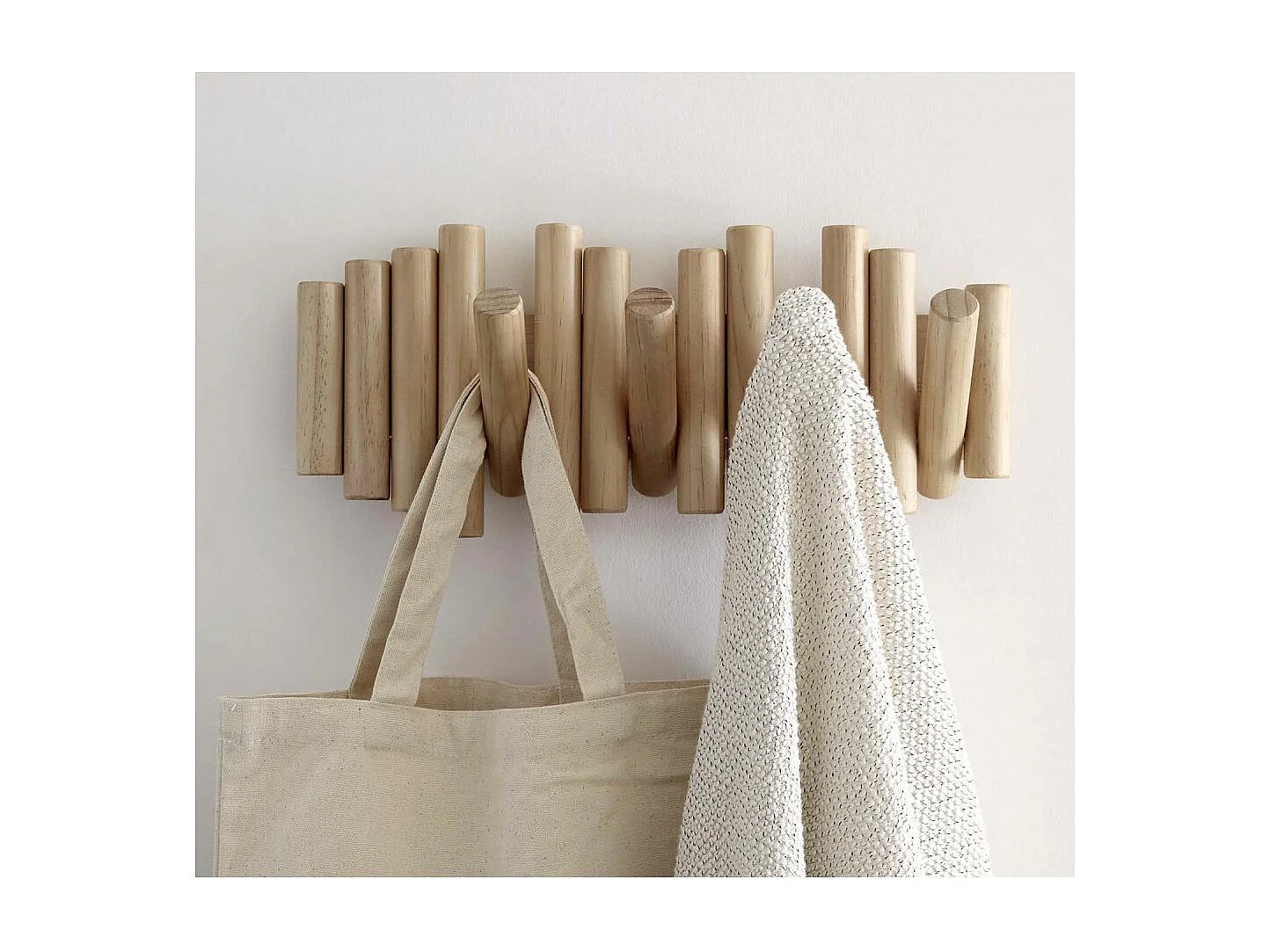 5-fach Kleiderhaken aus Holz "Hook"