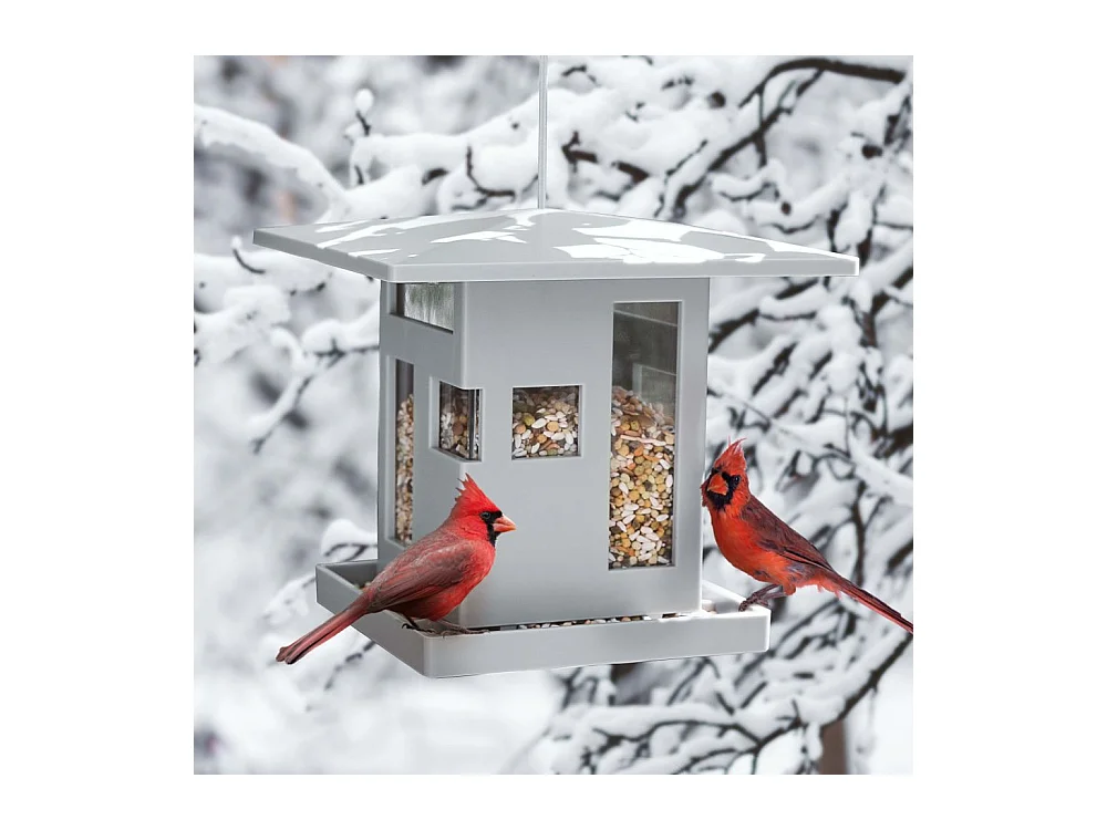 Mangeoire à oiseaux en ABS Café