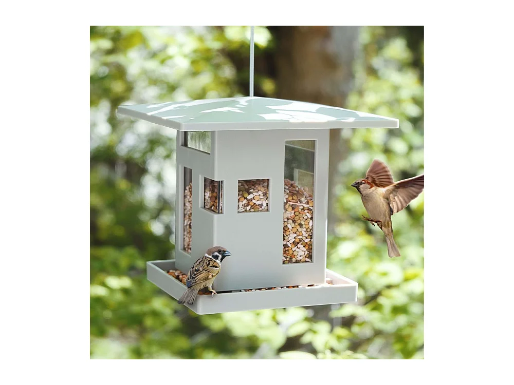 Mangeoire à oiseaux en ABS Café