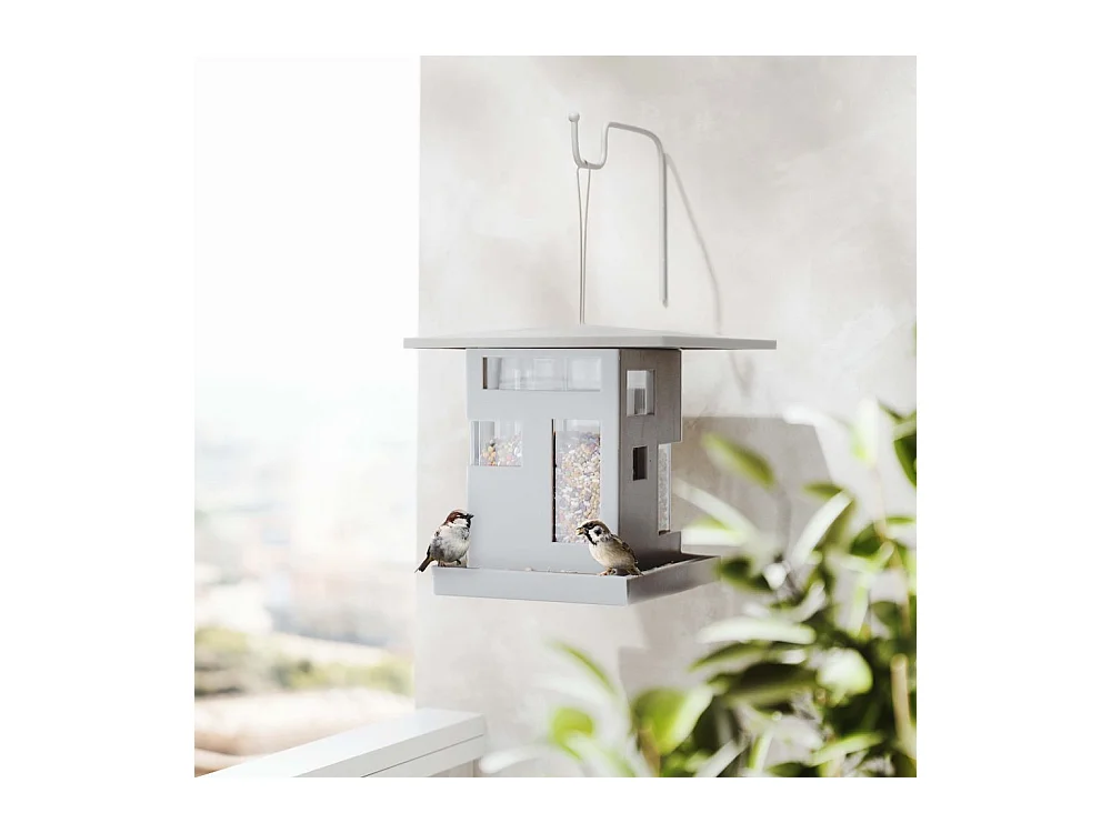 Mangeoire à oiseaux en ABS Café