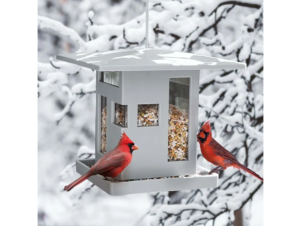 Mangeoire à oiseaux en ABS Café