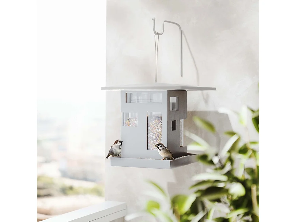 Mangeoire à oiseaux en ABS Café