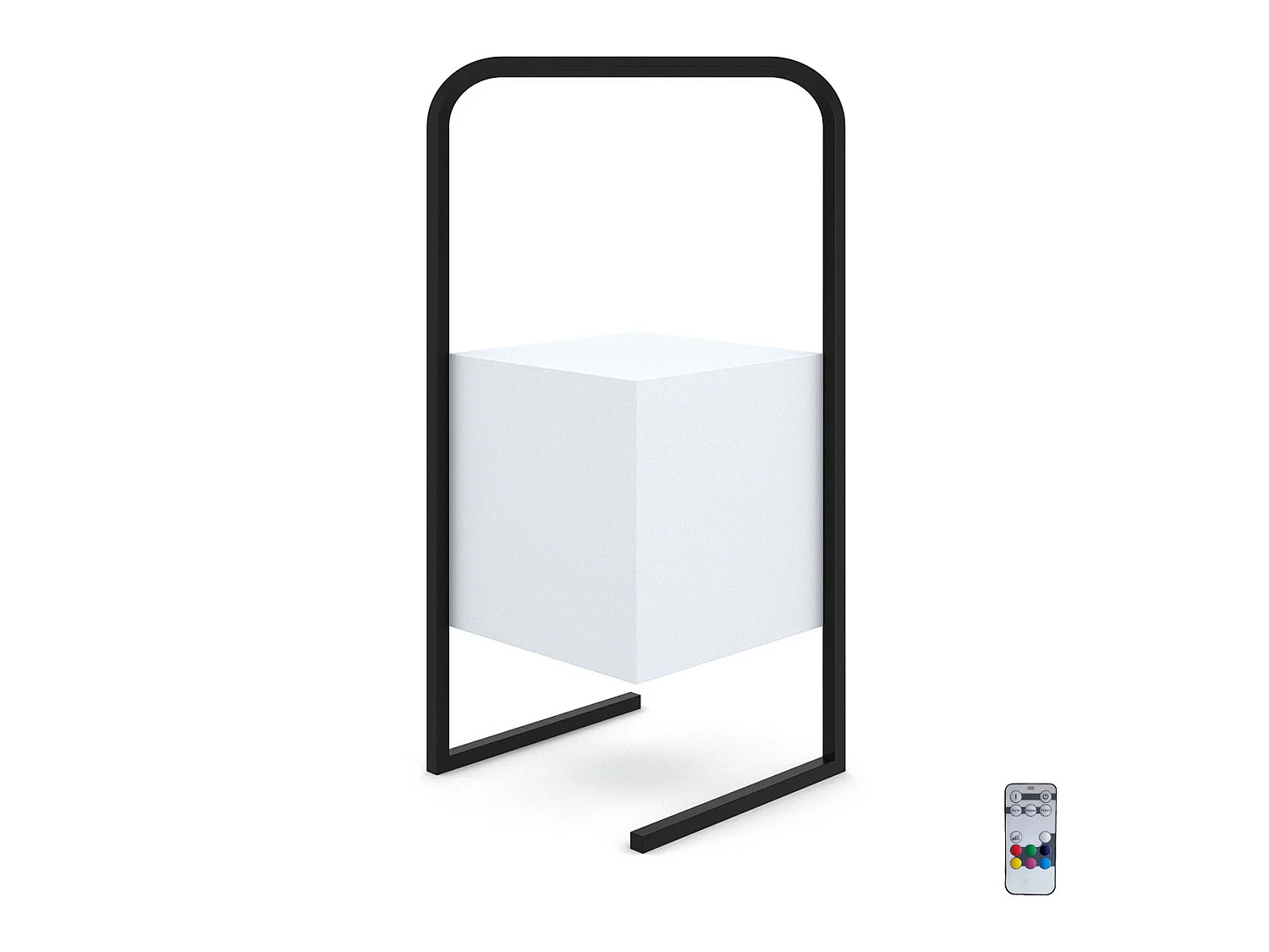 Lampe baladeuse extérieur de table carrée sans fil LED rechargeable, 7 couleurs - MIRA