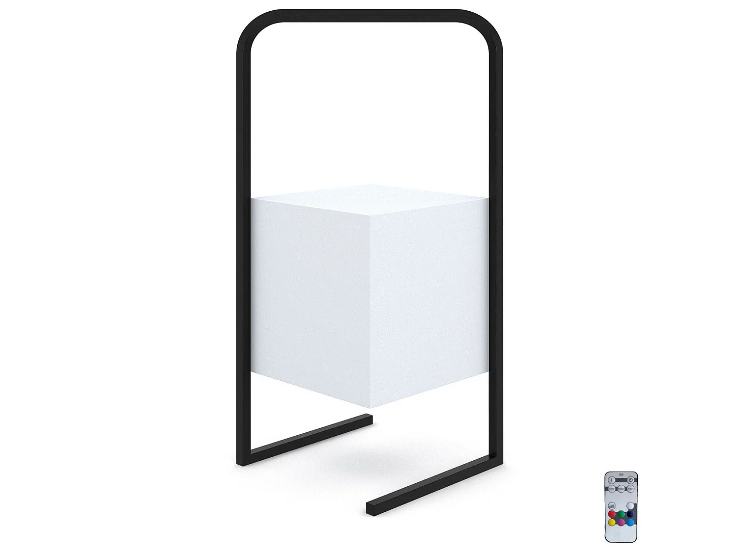 Lampe baladeuse extérieur de table carrée sans fil LED rechargeable, 7 couleurs - MIRA