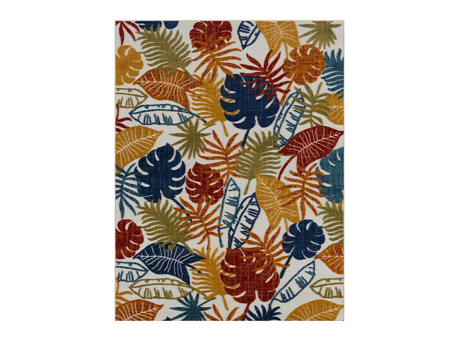 Tapis extérieur - 200X290cm - Multicolor - 100% polypropylène résistant aux UV - Motifs en relief - ANTIBES