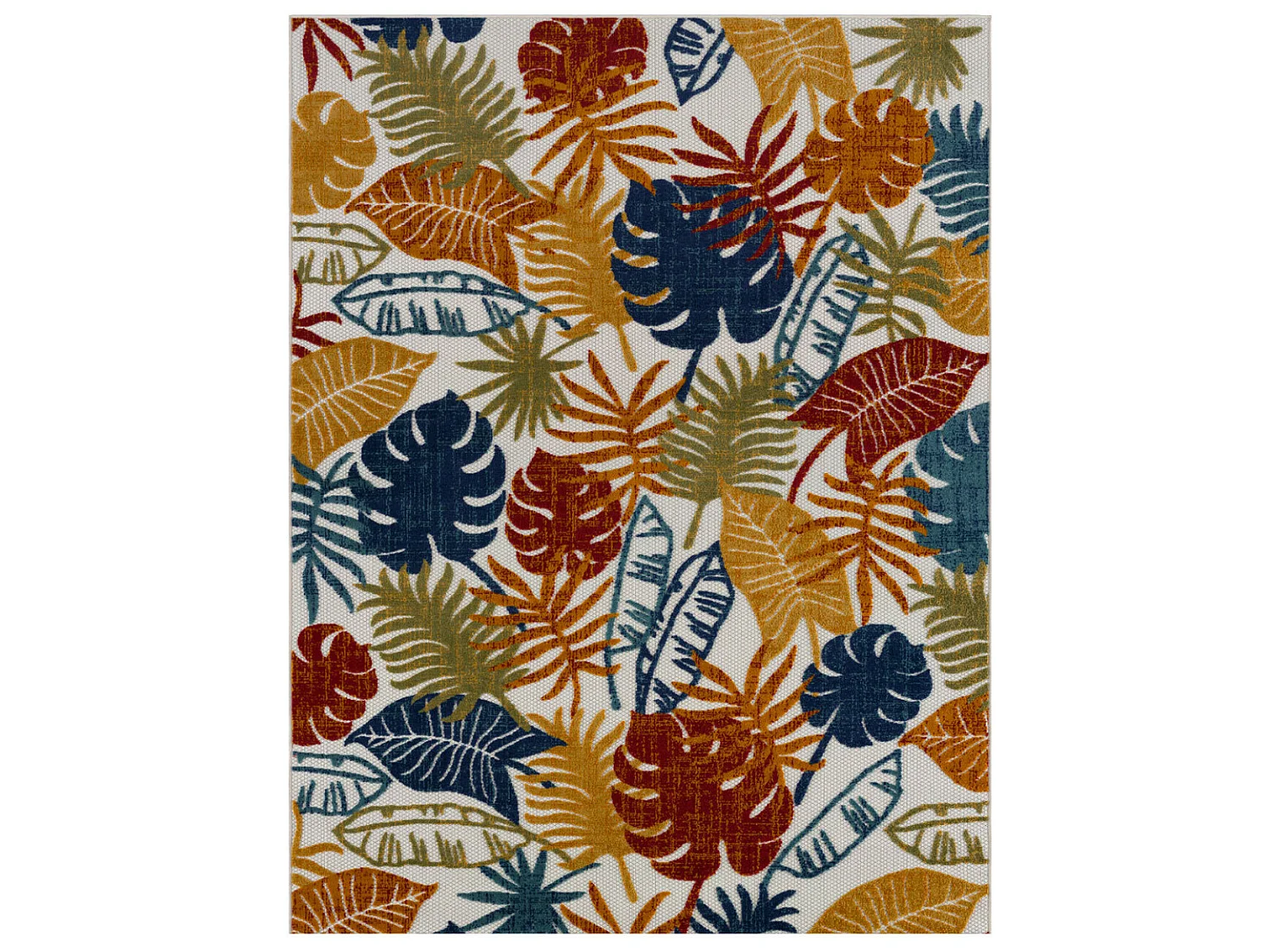 Tapis extérieur - 200X290cm - Multicolor - 100% polypropylène résistant aux UV - Motifs en relief - ANTIBES