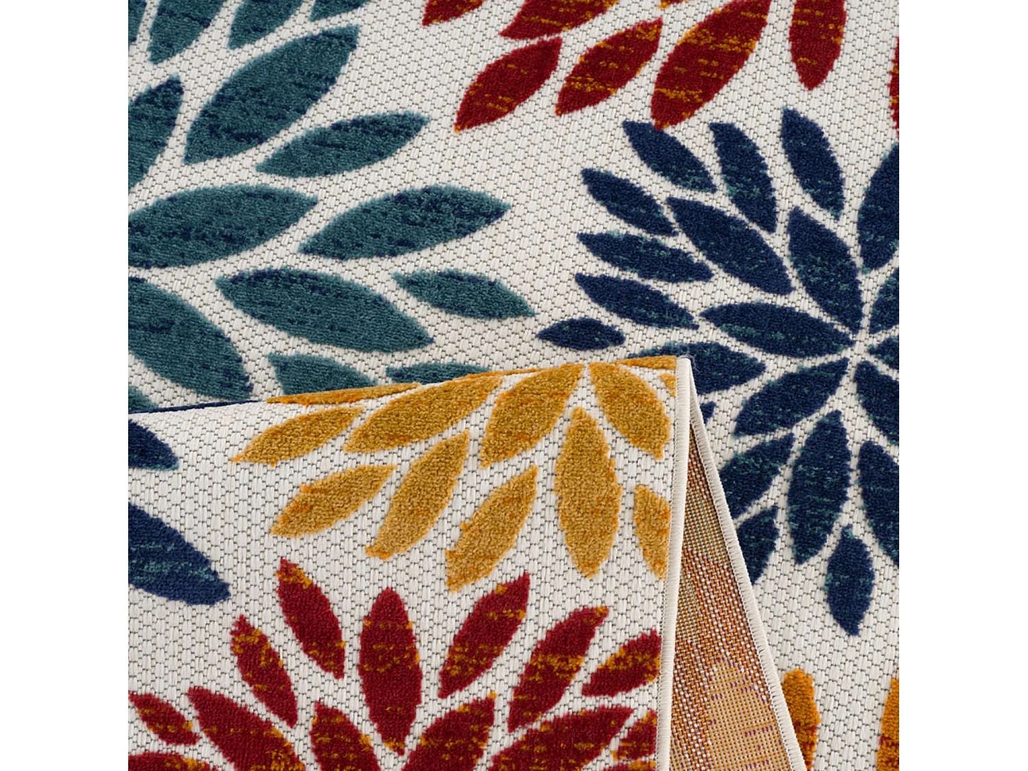 Tapis extérieur - 200X290cm - Multicolor - 100% polypropylène résistant aux UV - Motifs en relief - GRENADE
