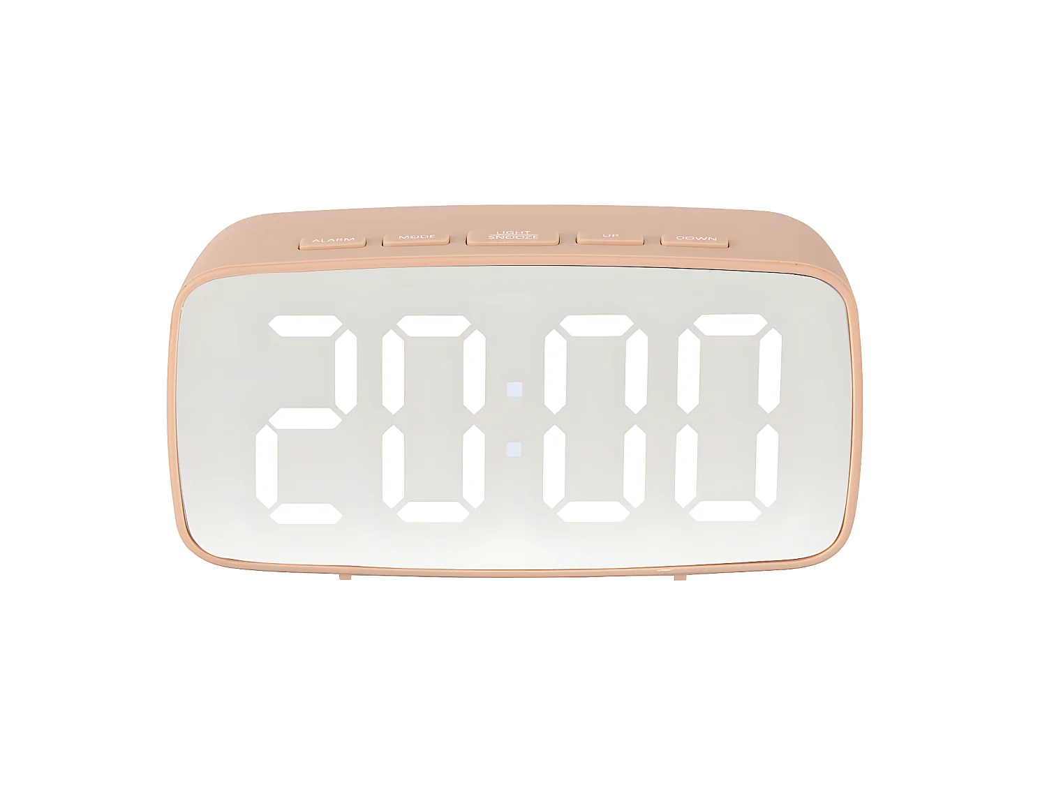 Sveglia ovale argentata a led in ABS