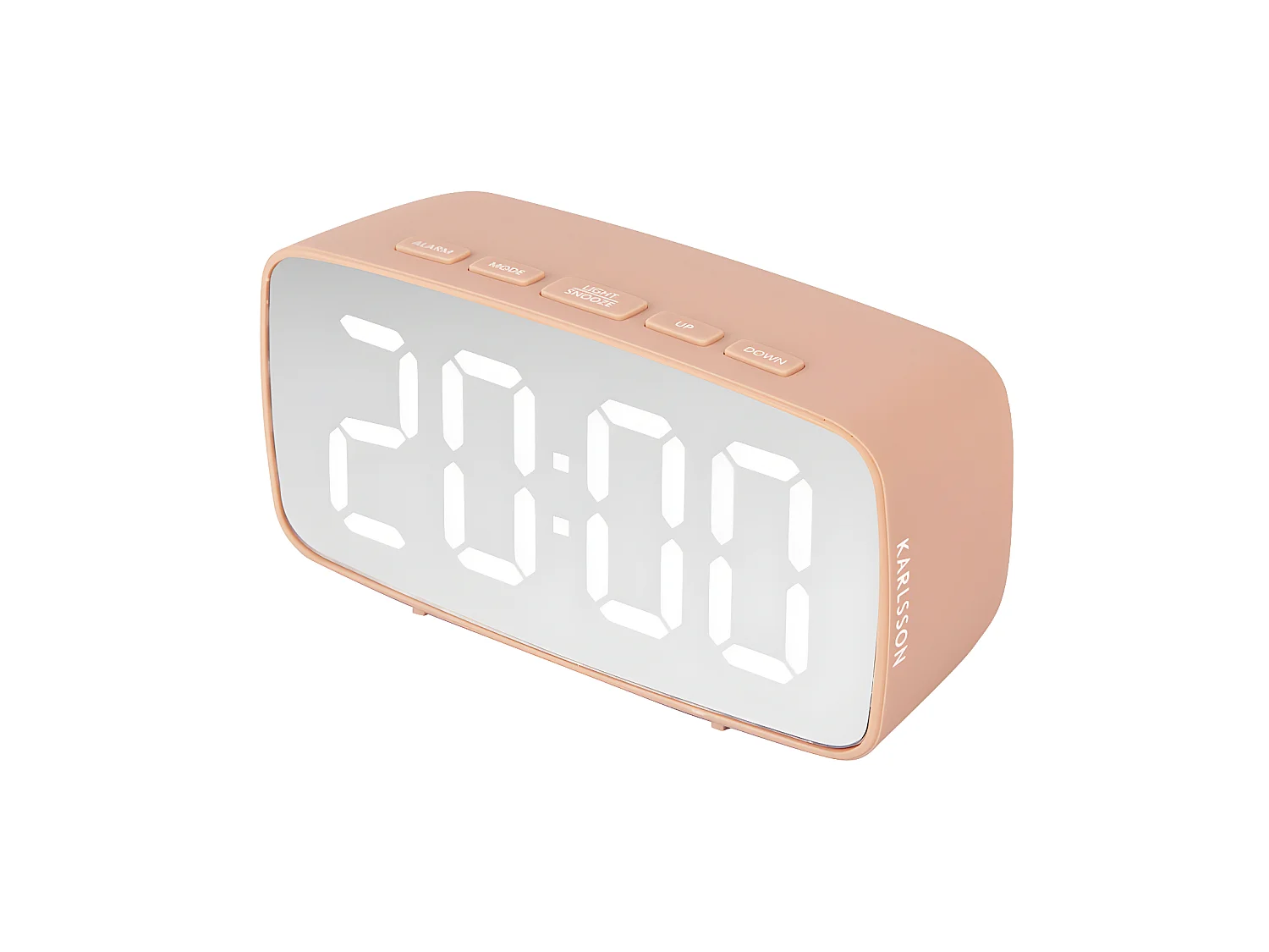 Horloge digitale Silver mirroir à LED - Hauteur 6 cm - PRESENT TIME