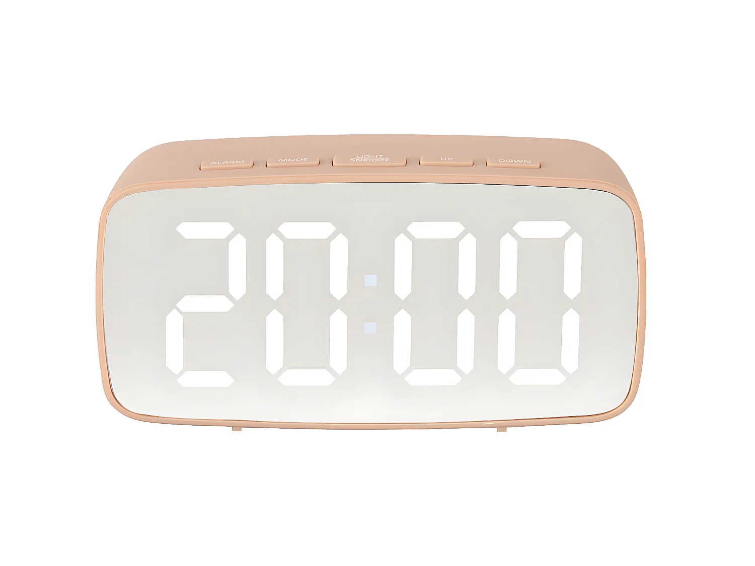 Sveglia ovale argentata a led in ABS