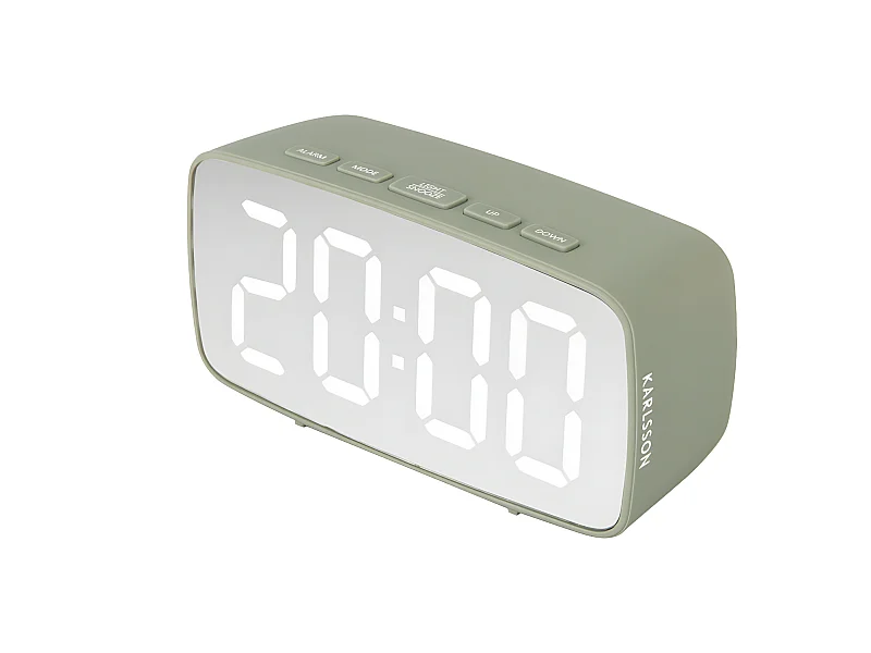 Led-Wecker aus ABS Silver oval