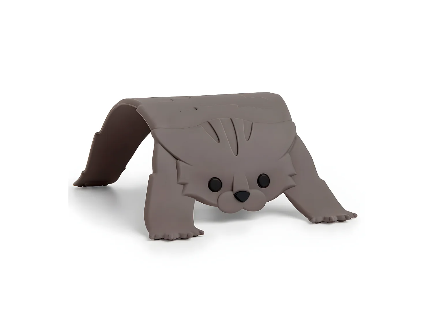 Onderzetter Scaredy Cat Grijs - Siliconen - 6 x 20 x 14 cm