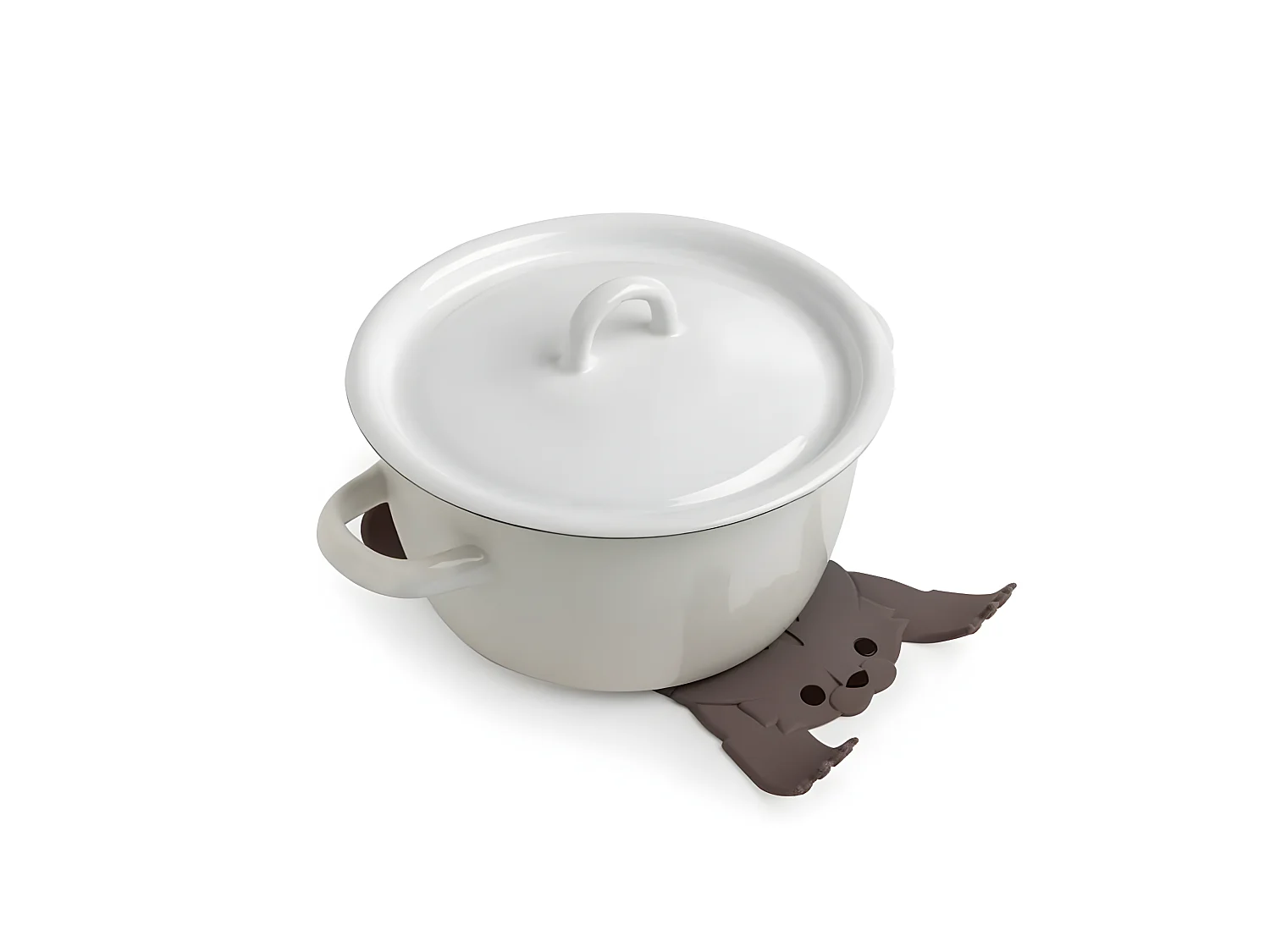 Onderzetter Scaredy Cat Grijs - Siliconen - 6 x 20 x 14 cm