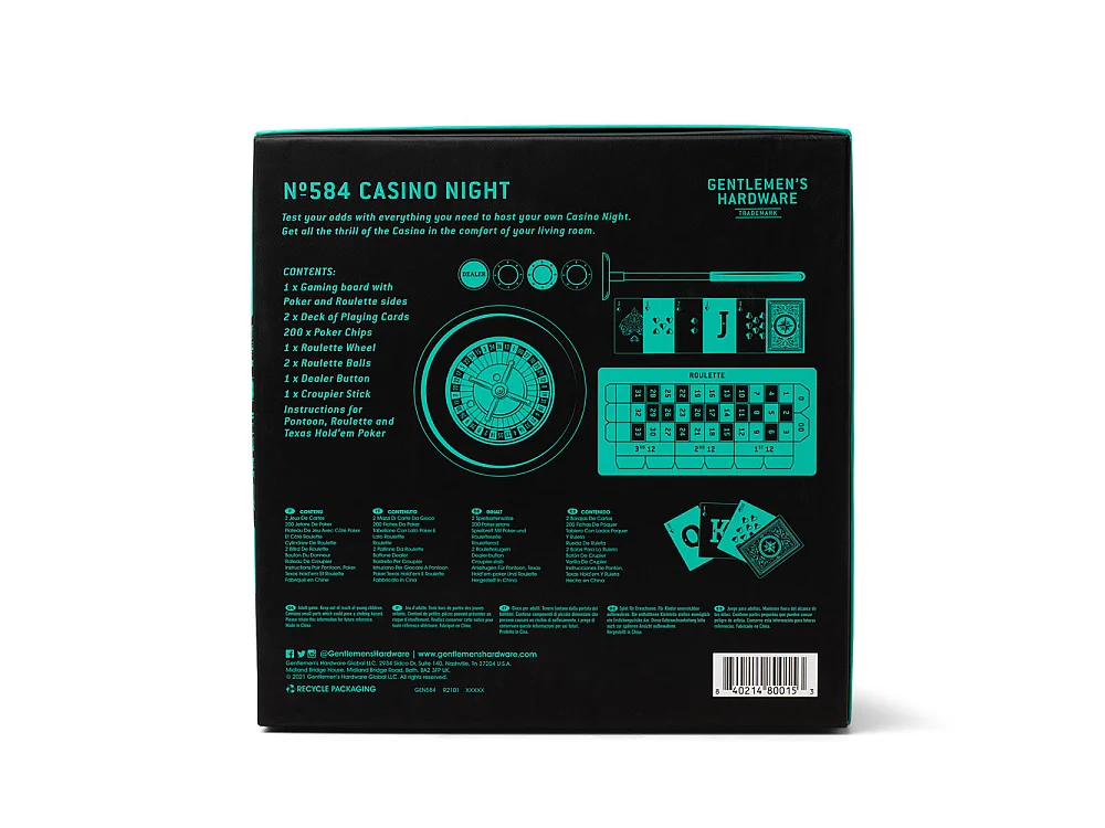 Boite de jeux Casino Night Vert  Gentlemen's Hardware