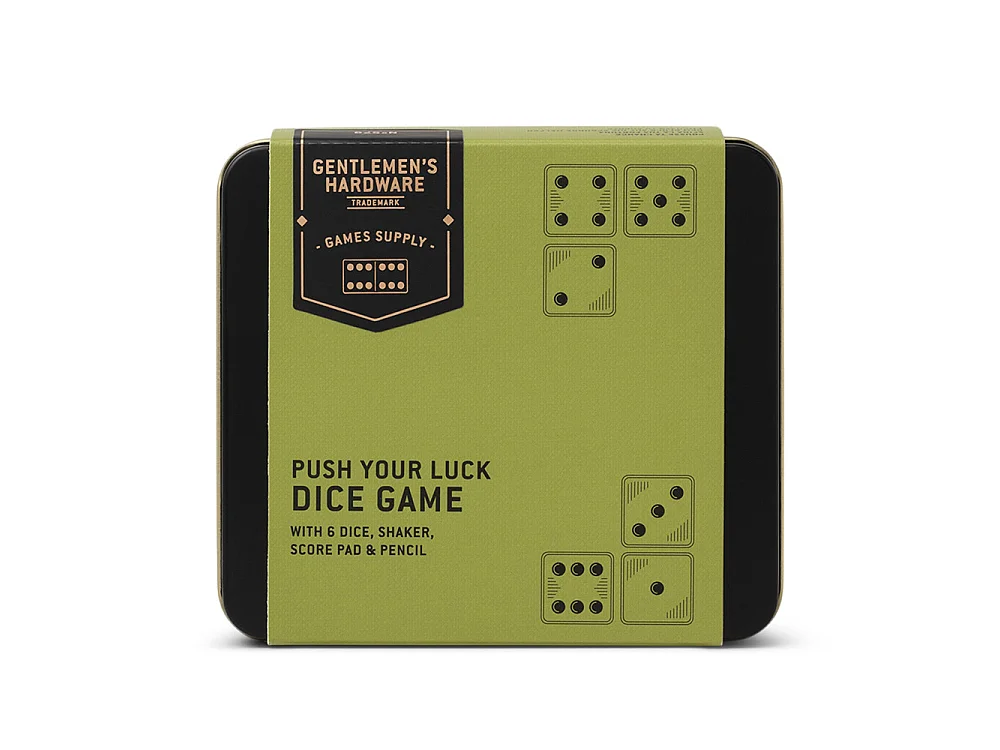 Jeu de dés Push your Luck Noir  Gentlemen's Hardware