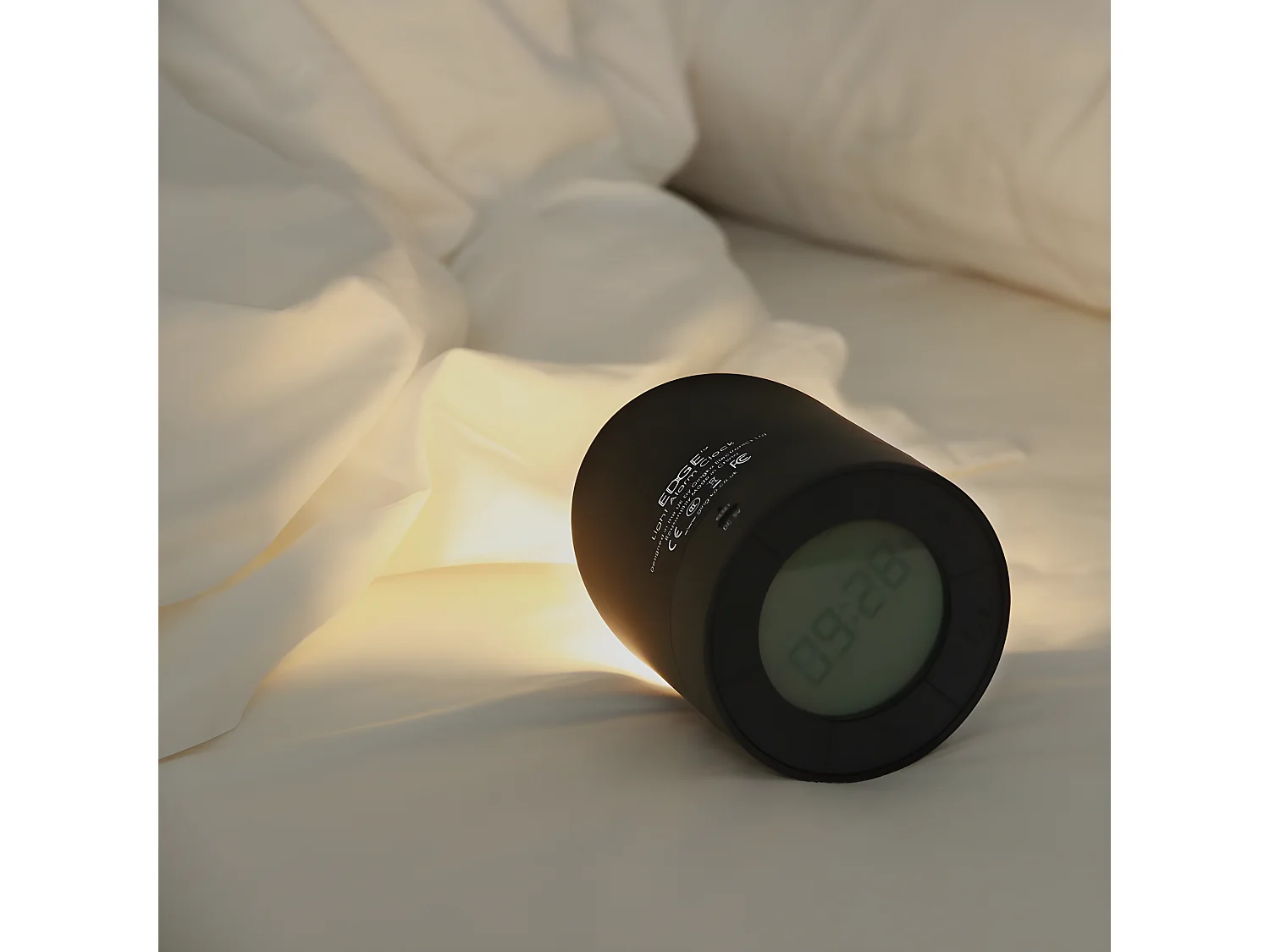 Réveil veilleuse Edge Light Noir  Gingko