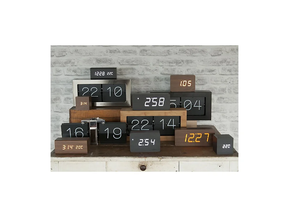 Sveglia quadrata in legno Cube