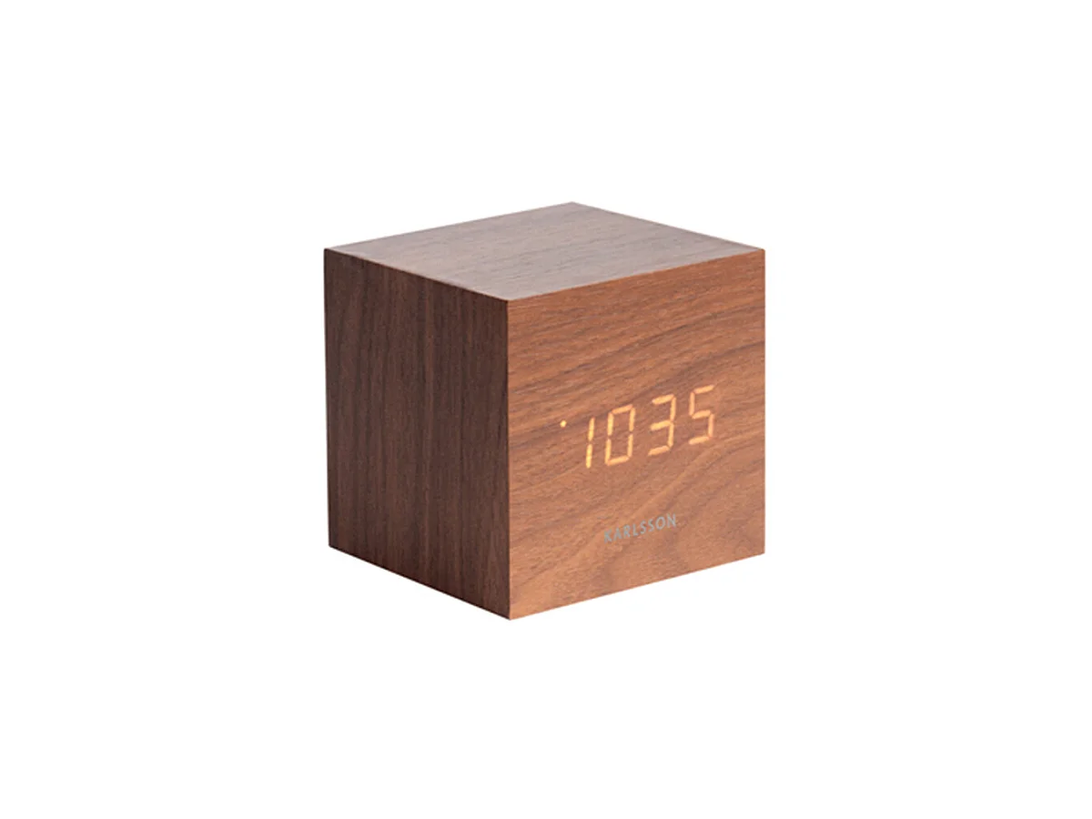 Réveil Mini Cube en bois - Karlsson