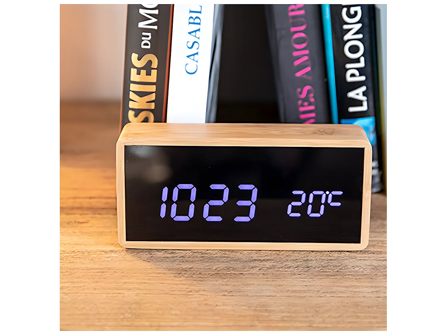 Réveil Led Bambou Naturel  La chaise longue