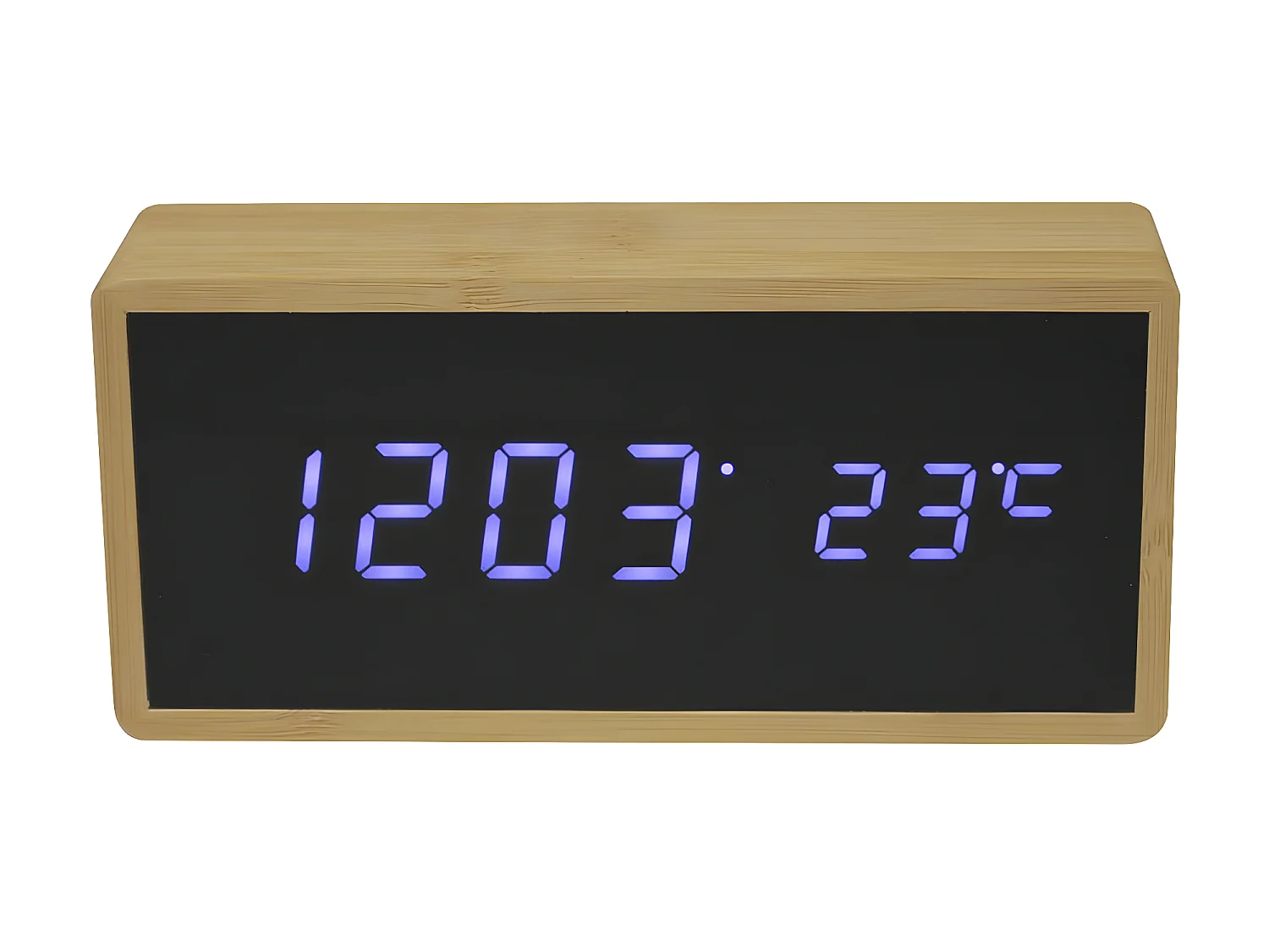 Réveil Led Bambou Naturel  La chaise longue