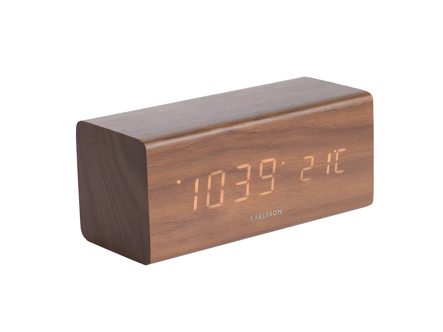 Wekker Block - Donker hout