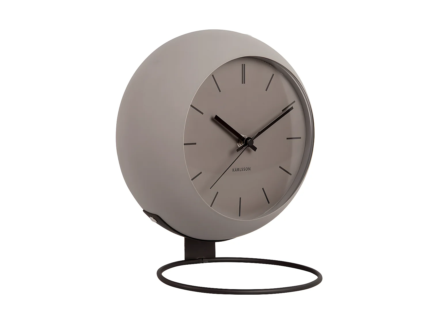 Tischuhr Nirvana Globe - Dunkles warmes Grau
