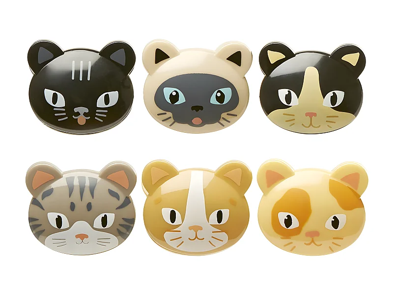 Set de 6 clips à sachets  Chat Kikkerland