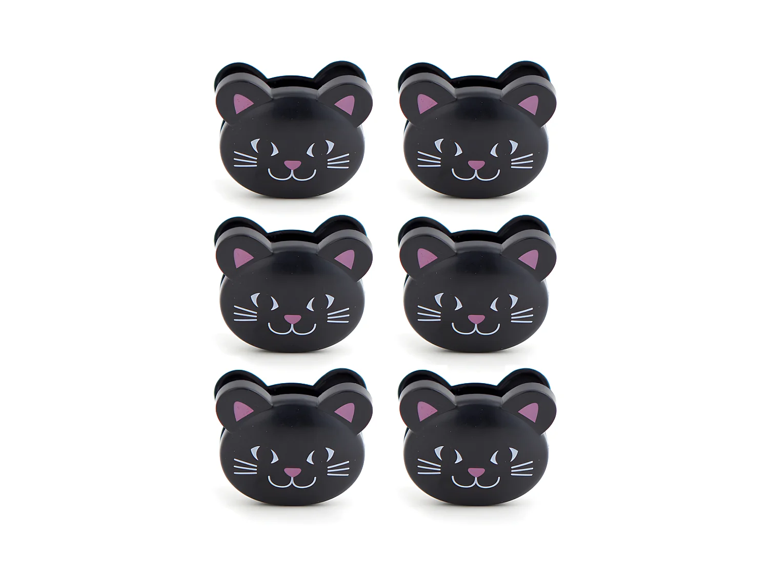 Set de 6 clips à sachets  Chat noir Kikkerland