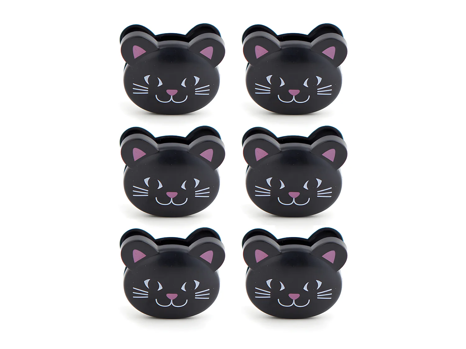 Set de 6 clips à sachets  Chat noir Kikkerland