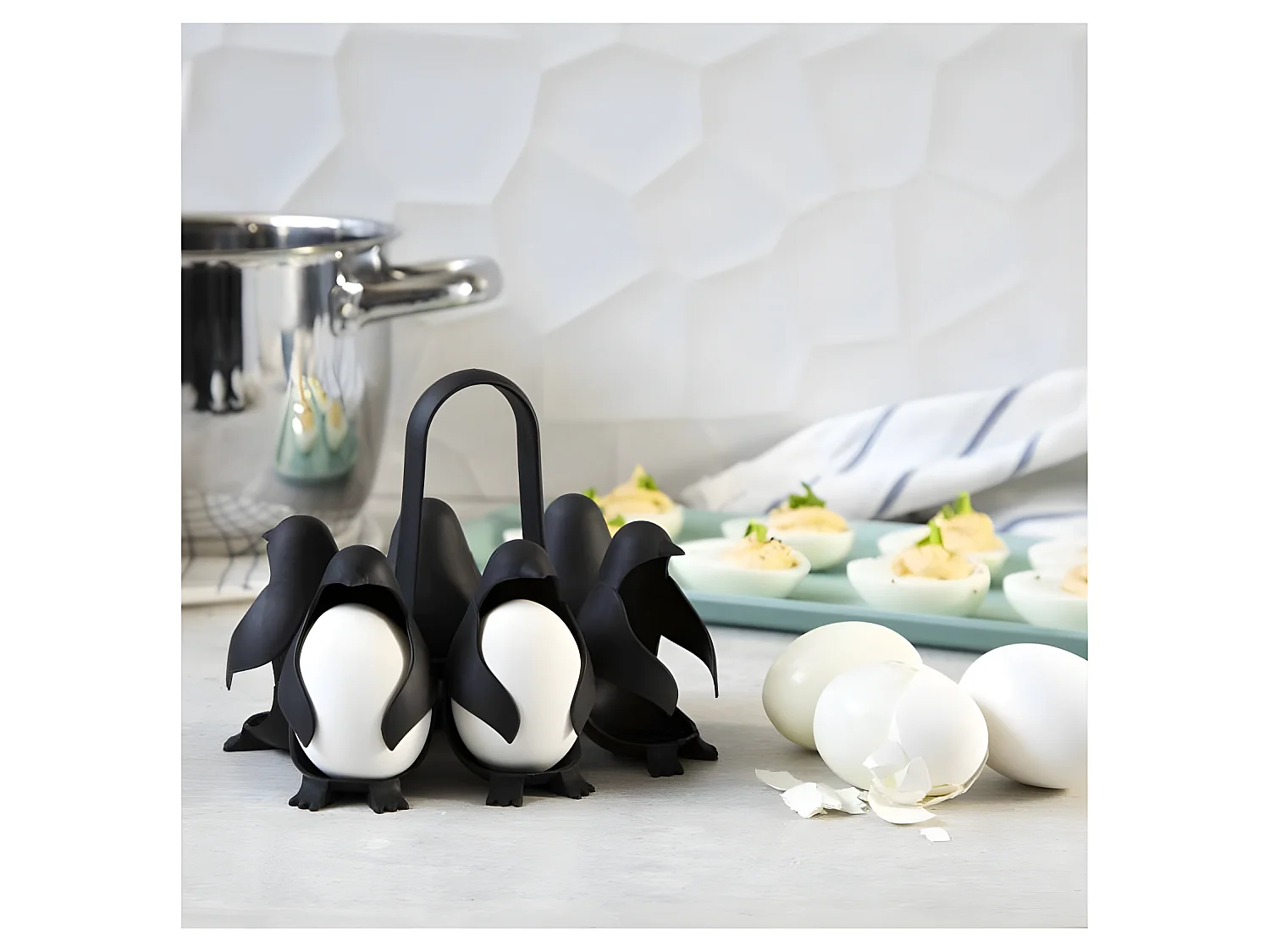 Support à oeufs pour la cuisson et le stockage Multicolore Pingouin PA Design