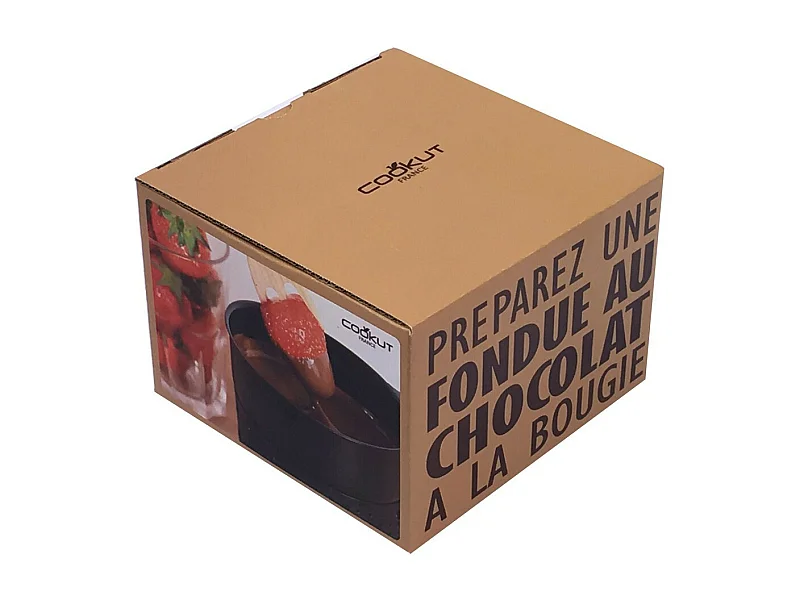 Fondue au chocolat à la bougie pour 2 ou 3 Noir  Cookut