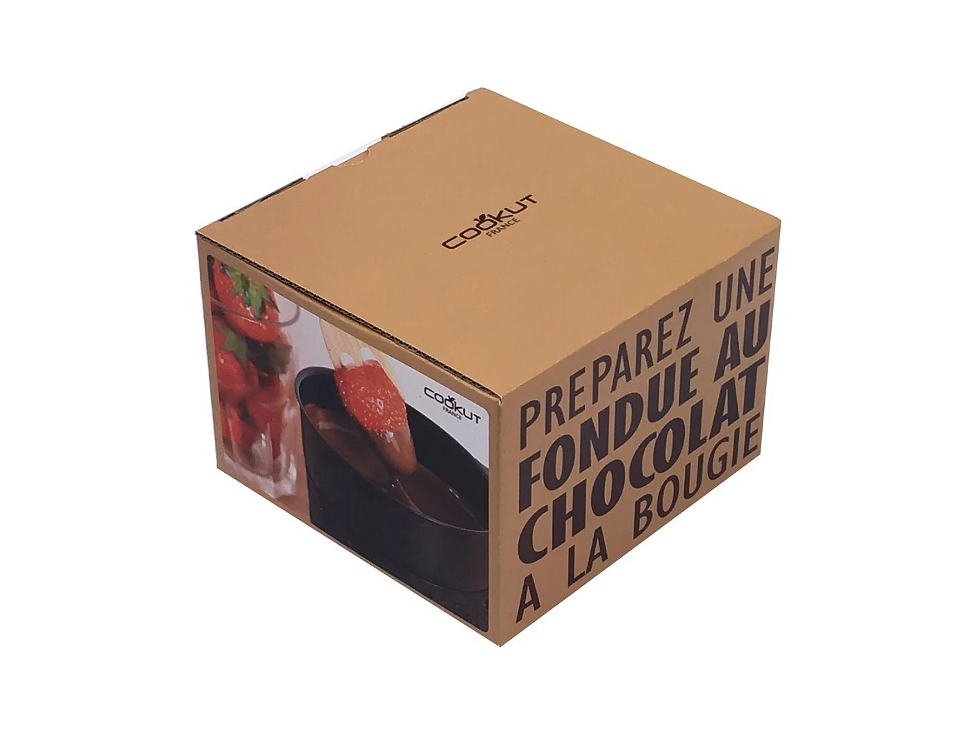 Fondue au chocolat à la bougie pour 2 ou 3 Noir  Cookut