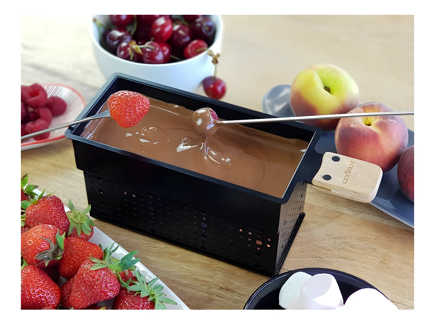 Coffret cadeau Raclette et Fondue Noir  Cookut