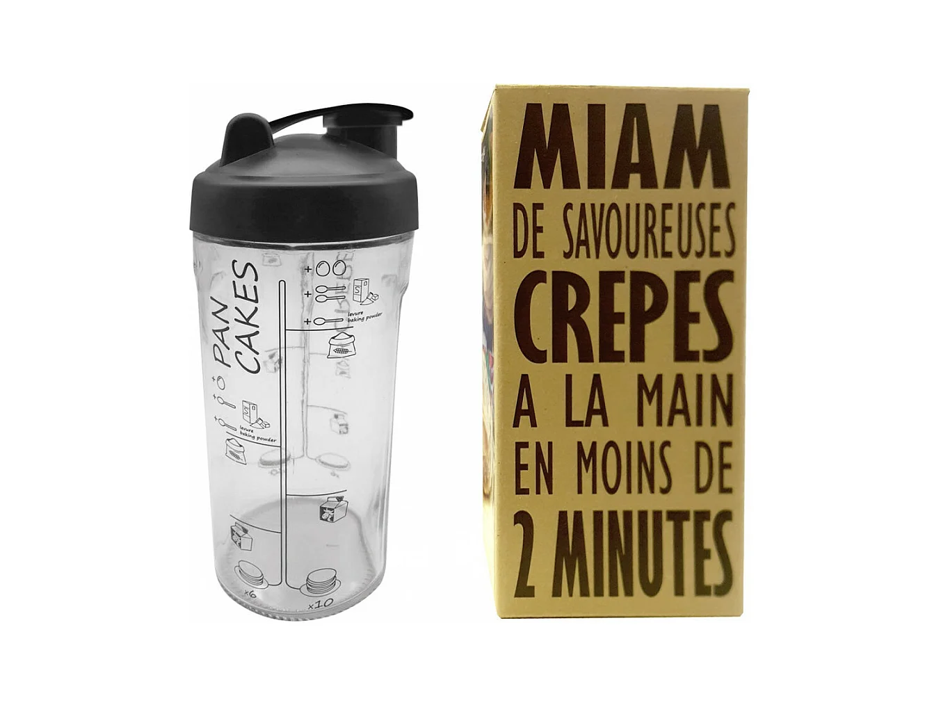 Miam - Shaker à crêpes et pancakes Transparent  Cookut