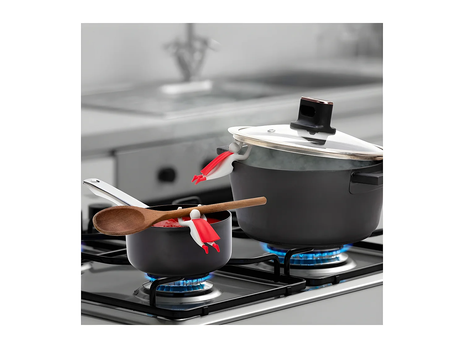 Echappe vapeur et porte cuillière Steaman Gris  PA Design