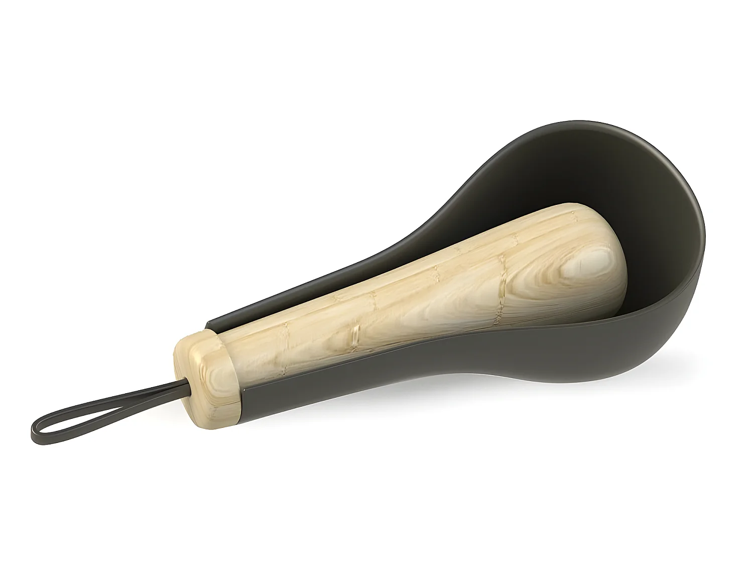 Mortier et pilon en bambou Blanc  Cookut