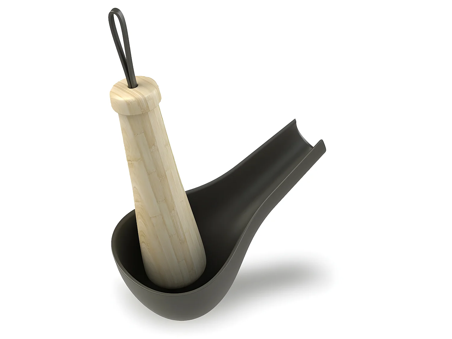 Mortier et pilon en bambou Blanc  Cookut