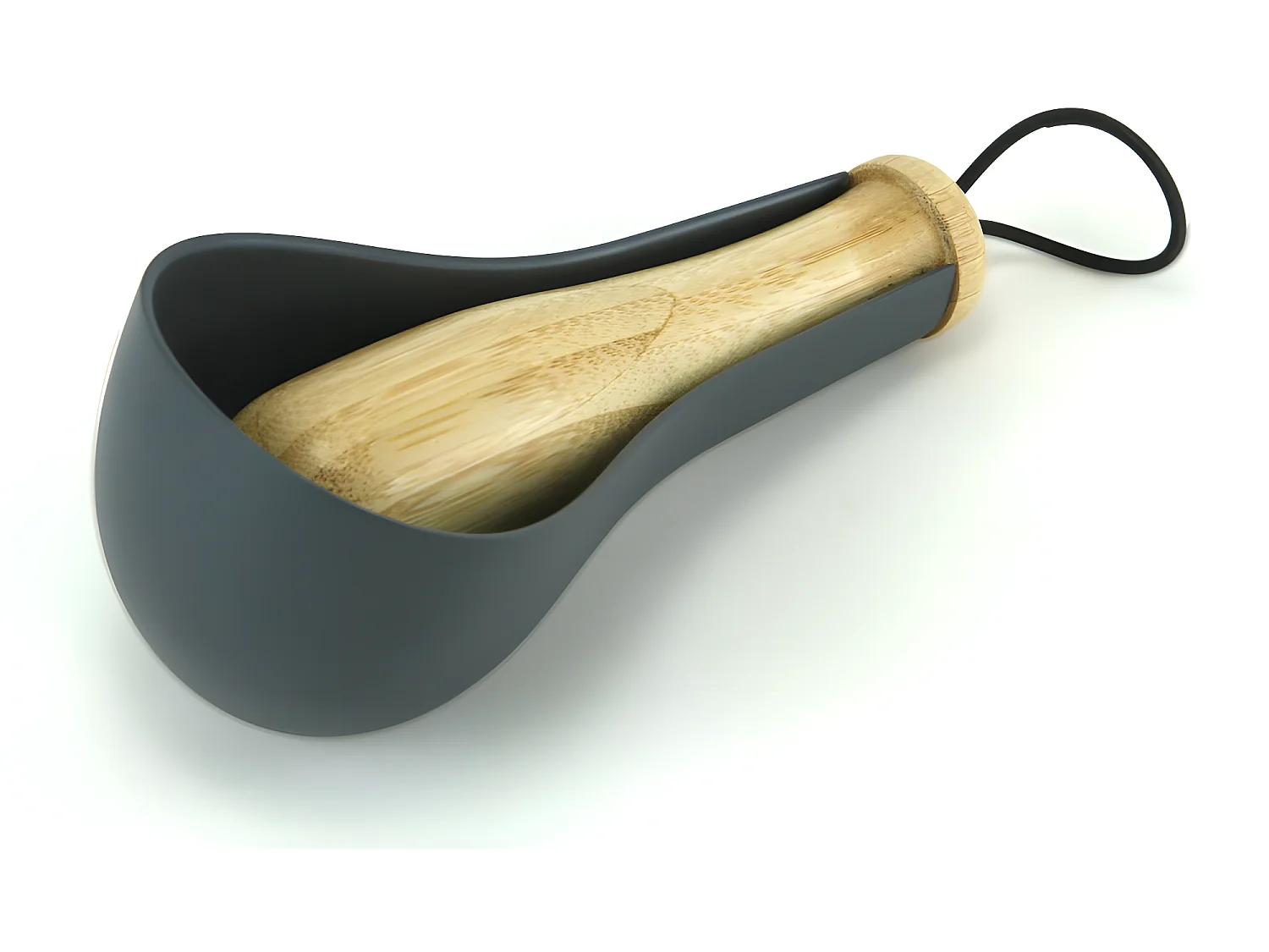 Mortier et pilon en bambou Blanc  Cookut