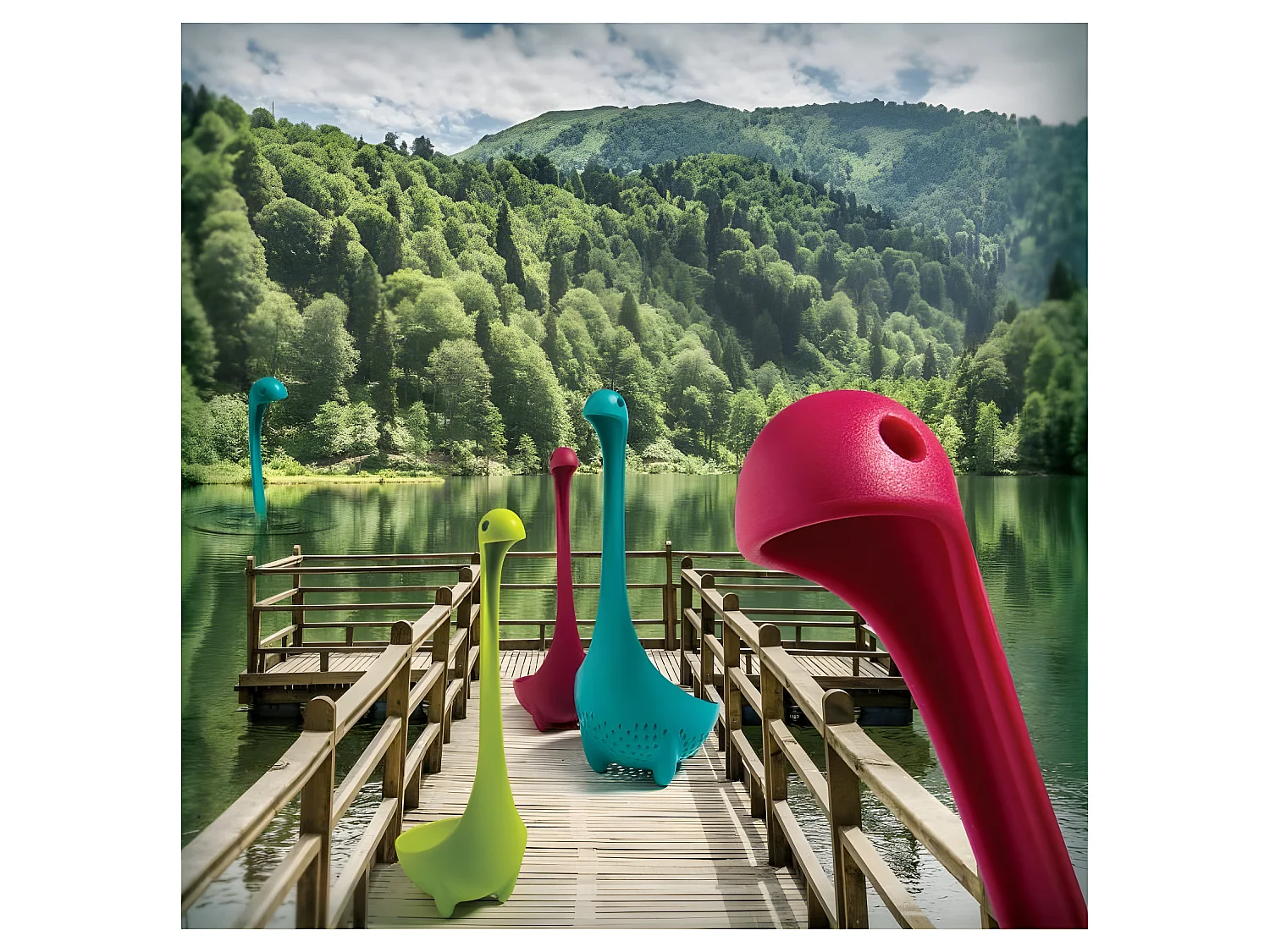 Ecumoire ou louche Nessie  Louche verte PA Design