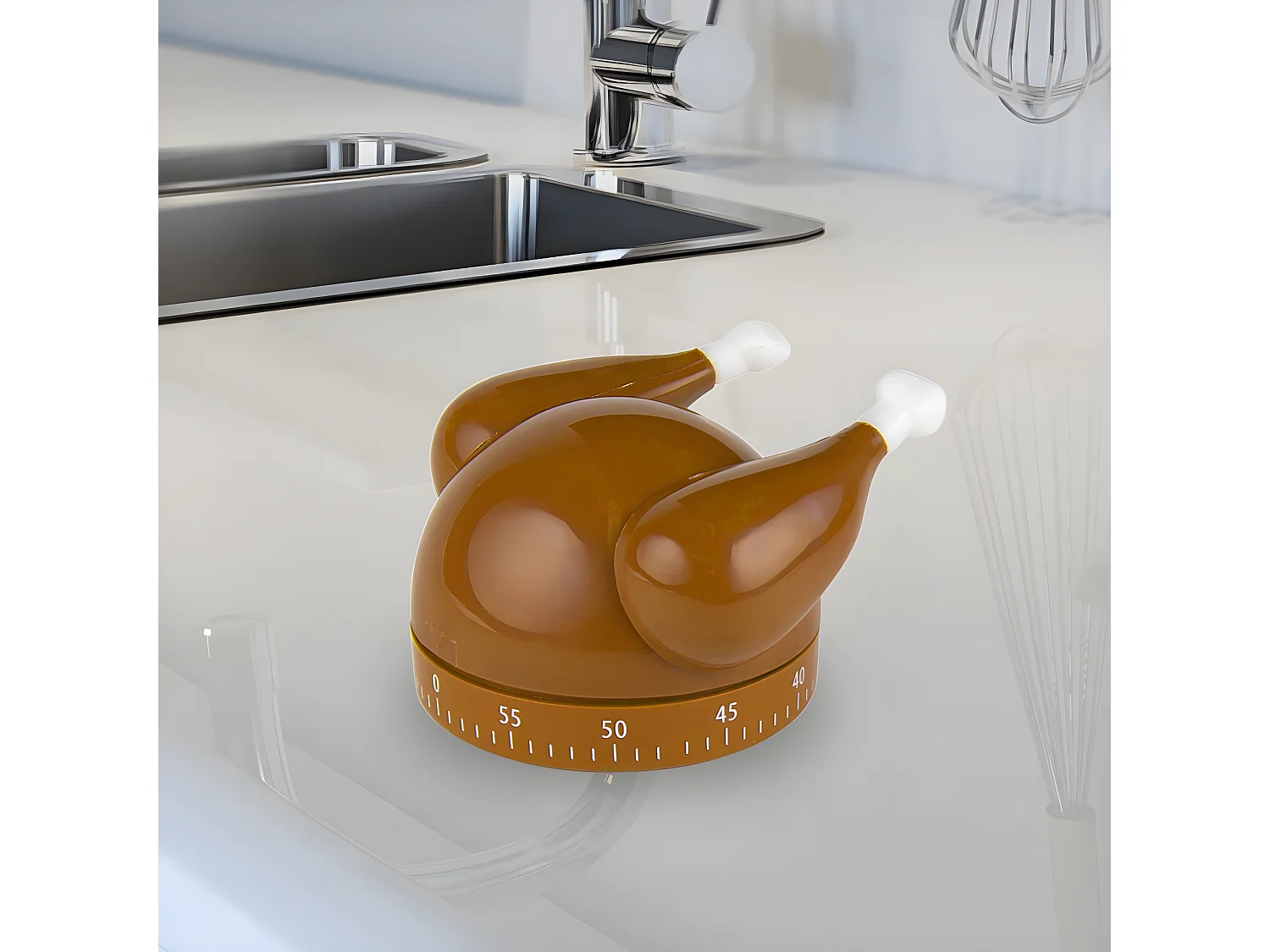 Minuteur de cuisine Turkey Marron  Kikkerland