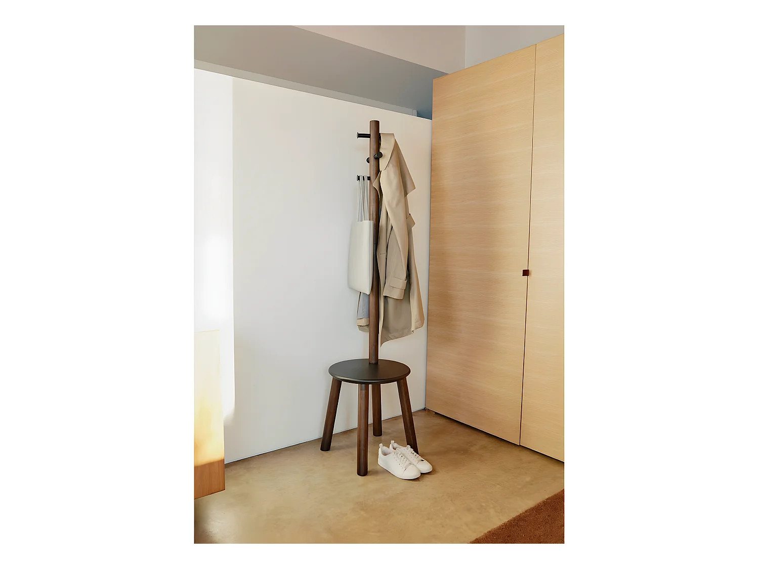 Porte manteaux tabouret Pillard Marron  Umbra