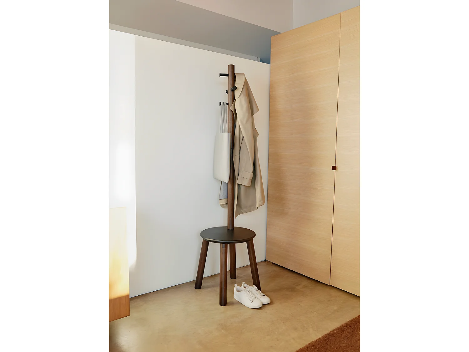 Porte manteaux tabouret Pillard Marron  Umbra