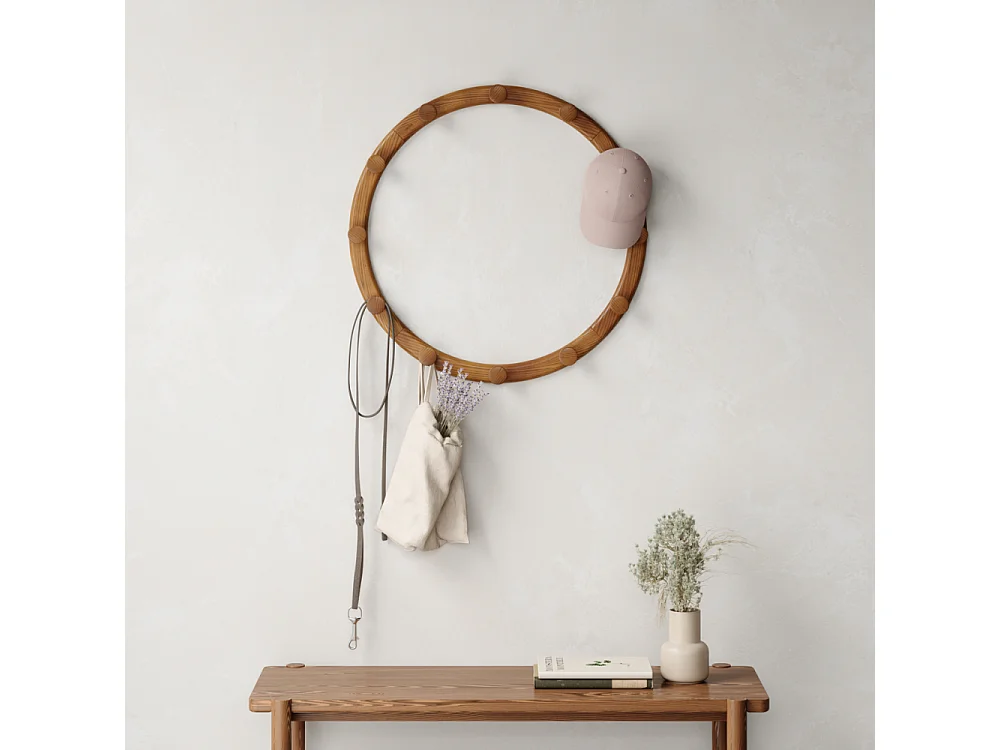 Porte manteaux mural 12 crochets Slinka Marron  Umbra