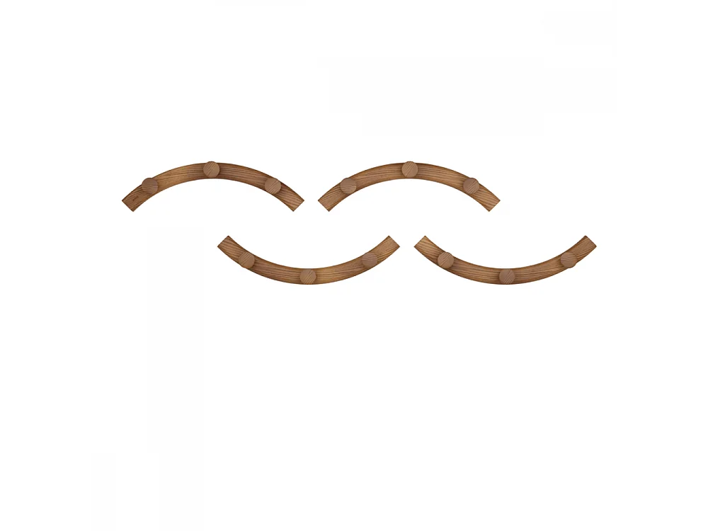 Porte manteaux mural 12 crochets Slinka Marron  Umbra