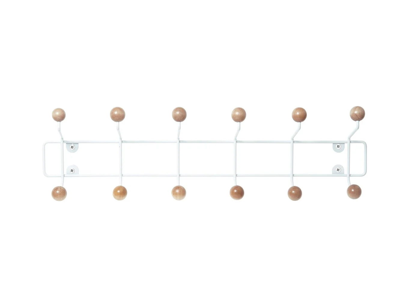 Garderobe mit 12 Haken aus Holz Saturnus