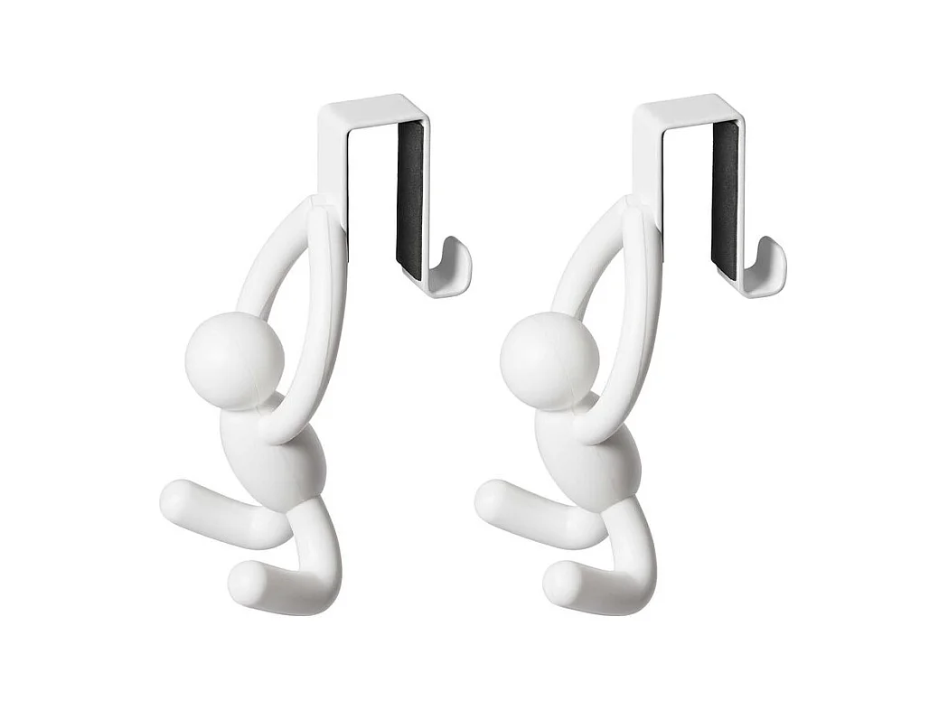 Lot de 2 patères haut de porte Buddy Blanc  Umbra