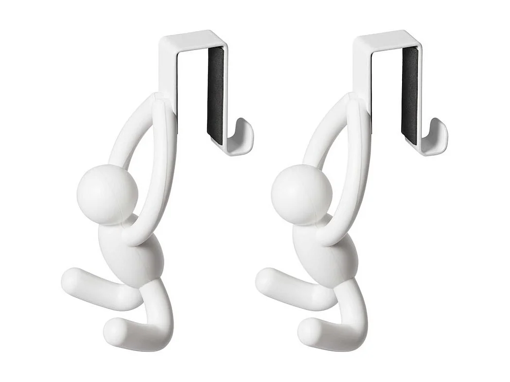 Lot de 2 patères haut de porte Buddy Blanc  Umbra