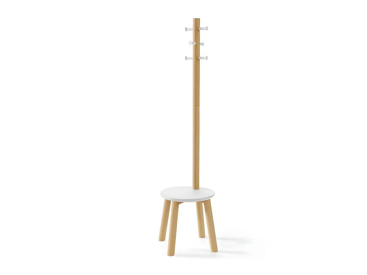 Porte manteaux tabouret Pillard Naturel  Umbra